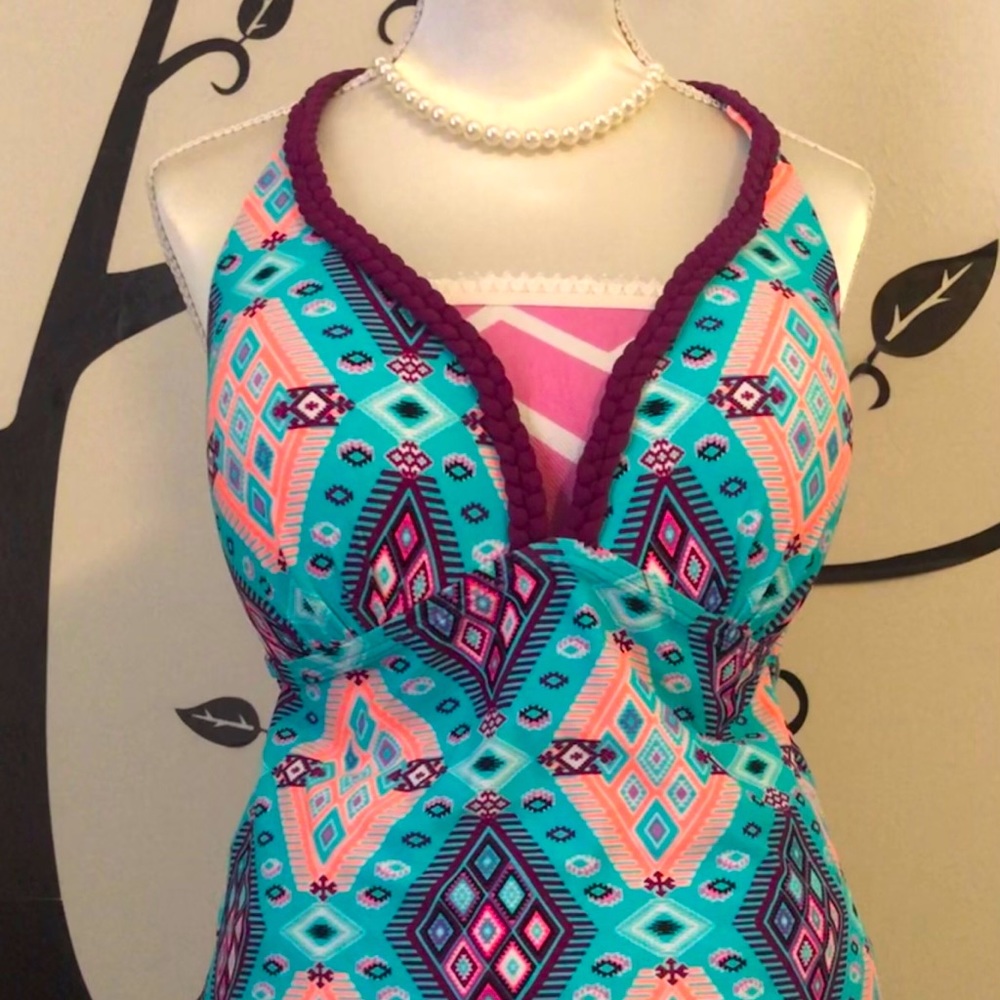 Swim top aqua L
